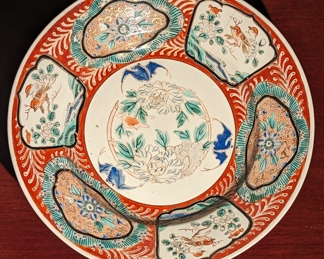 Antique Japanese Imari Meiji Era Large Plate