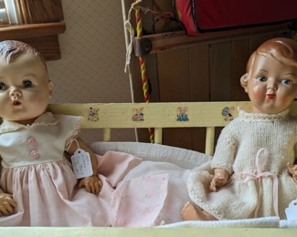 1950s Tiny Tears Baby Doll, Vintage Bisque Baby Girl