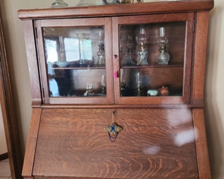Antique oak writing desk