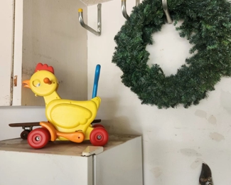 vintage child's toy, wreaths