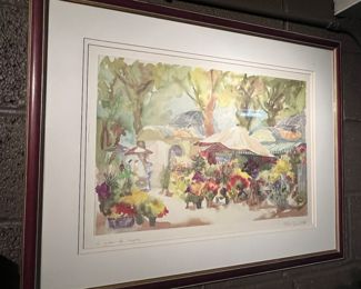 Pierre Jean Llado Signed Framed & Double Matted.