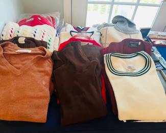 Vintage Men’s sweaters and accessories.