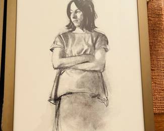 Burt Silverman Original pencil drawing. 