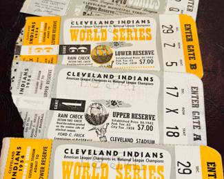 1954, 1948, World Series, Cleveland, Indian tickets.