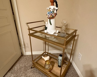 Gold inspired tea cart! This is beautiful in person!