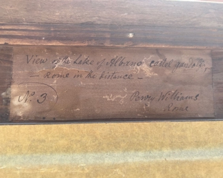 Penry Williams "Lake Albano" Back Description