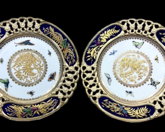 Pair of Coalport England "Butterfly" Plates