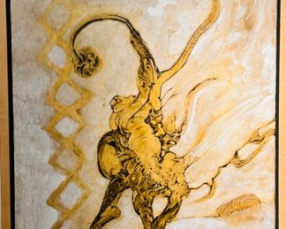 Virgil Grotfeldt 
﻿Mixed Media on Canvas
"Chain Reaction"
24-1/2" x 18-1/8"