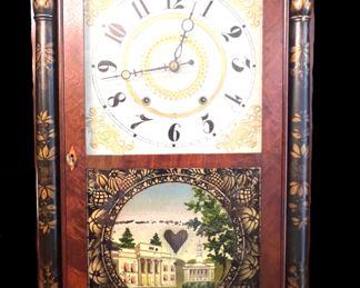 Eli Terry & Son Classic Federal 
﻿Mantel Clock
in Mahogany Case 
c1828-1832