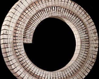 Joe Mancuso Wood & Paint Sculpture 1995
"Coil"
24"x23"x4"