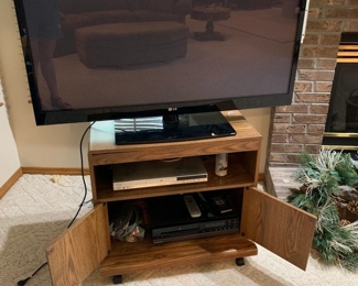39" LG Television, Stand, Toshiba DVD Player, Magnavox Tuner
