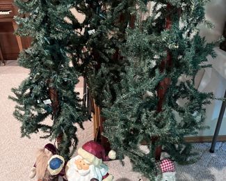 Three Christmas Trees & Santas