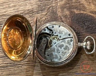 10K GOLD (Ladies Pocket Watch) Courvoisier & Wilcox Case with Casket Watch Co Movement