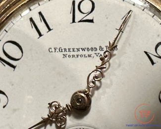 10K GOLD (Ladies Pocket Watch) Courvoisier & Wilcox Case with Casket Watch Co Movement