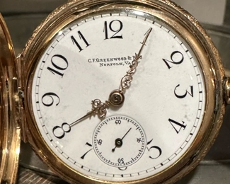 10K GOLD (Ladies Pocket Watch) Courvoisier & Wilcox Case with Casket Watch Co Movement