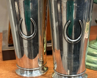 Vintage Manchester Co. Sterling SILVER Juleps with Horseshoe Decoration