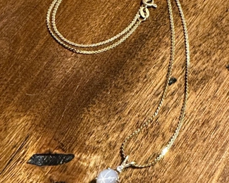 STAR Sapphire Pendant on 14K GOLD Necklace