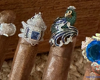 Sterling SILVER Rings with Precious and Semi-Precious Gemstones