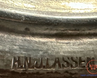 1940's Art Deco Sterling SILVER Footed Bowl with Handles by H.N.J. LASSEN