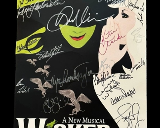 WICKED Window Card Signed by Cast