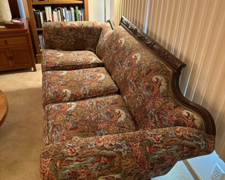 Antique Victorian Carved Mahogany Duncan Phyfe Style Sofa