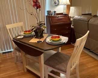 Drop Leaf Barnwood Style Table and Chair Set by ASHLEY FURNITURE