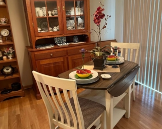 Drop Leaf Barnwood Style Table and Chair Set by ASHLEY FURNITURE