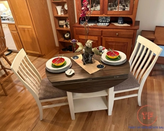 Drop Leaf Barnwood Style Table and Chair Set by ASHLEY FURNITURE