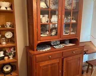 Handmade Cherrywood Display Hutch / Cabinet