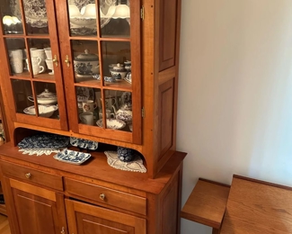 Handmade Cherrywood Display Hutch / Cabinet