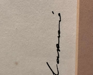 Signed Black and White Watercolor