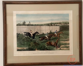 "The Last Fence" Engraving after R.G. and A.W. REEVE and Painted by HY ALKEN