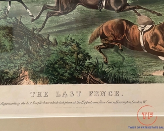 "The Last Fence" Engraving after R.G. and A.W. REEVE and Painted by HY ALKEN