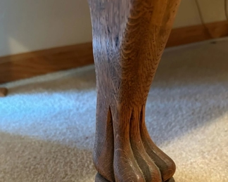 Antique Tiger Oak Sideboard with Claw Feet