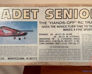 1980’s Kadet Senior Model RC Airplane Kit - Unbuilt