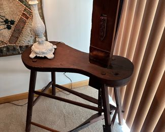 Antique Shoe Cobbler’s Stool Bench