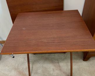 MCM Teak Wood Folding Tray Tables by BRDR. FURBO DENMARK