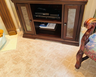 $80
WOODEN TV STAND WITH GLASS DOORS
40”L x 17”D x 28.5”H