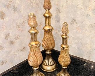 $25
HOME DECORATIONS -3 GOLD WOODEN SCULPTURES 