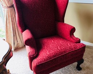 $100 EACH
THOMASVILLE RED WINGBACK CHAIRS-2 AVAILABLE
32.5”W x 34”D x 45”H