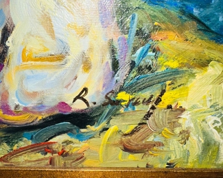 $200
OIL ON CANVAS PAINTING / GORGEOUS ORNATE FRAME “ DANCING LADIES”
37”W x 33”H x 5”D 