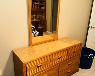 $100
STANLEY FURNITURE LONG DRESSER WITH MIRROR 
54”L x 18”D x 30”H 