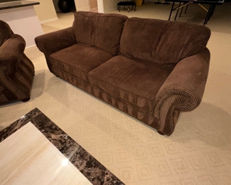 $350
BROYHILL CHOCOLATE BROWN SOFA 
89”L x 37”D x 35”H 
