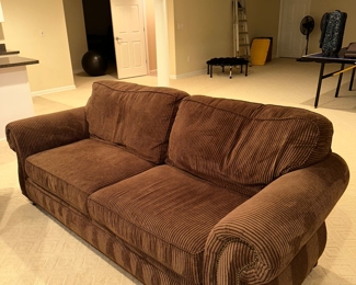 $350
BROYHILL CHOCOLATE BROWN SOFA 
89”L x 37”D x 35”H 
