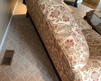 $400
THOMASVILLE FRENCH STYLE WOODEN FRAME FLORAL SOFA 
87”W x 49”W x 38”H 