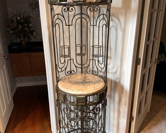 $250
TALL ROUND METAL BAR / WINE RACK
25”DIA x 78”H