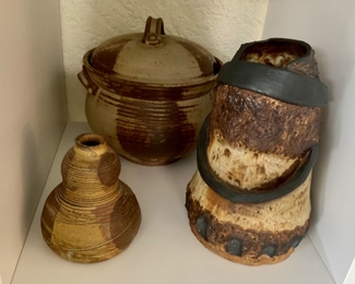 Misc. Pottery, One Signed by Conti