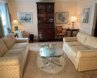 Living Room:  This is an overview of the very elegant, classic furnishings.  Closer photos follow.