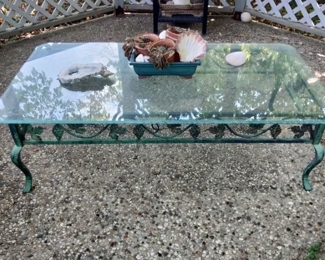 Glass top coffee table