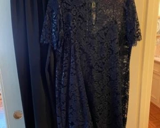 Black lace top and slacks